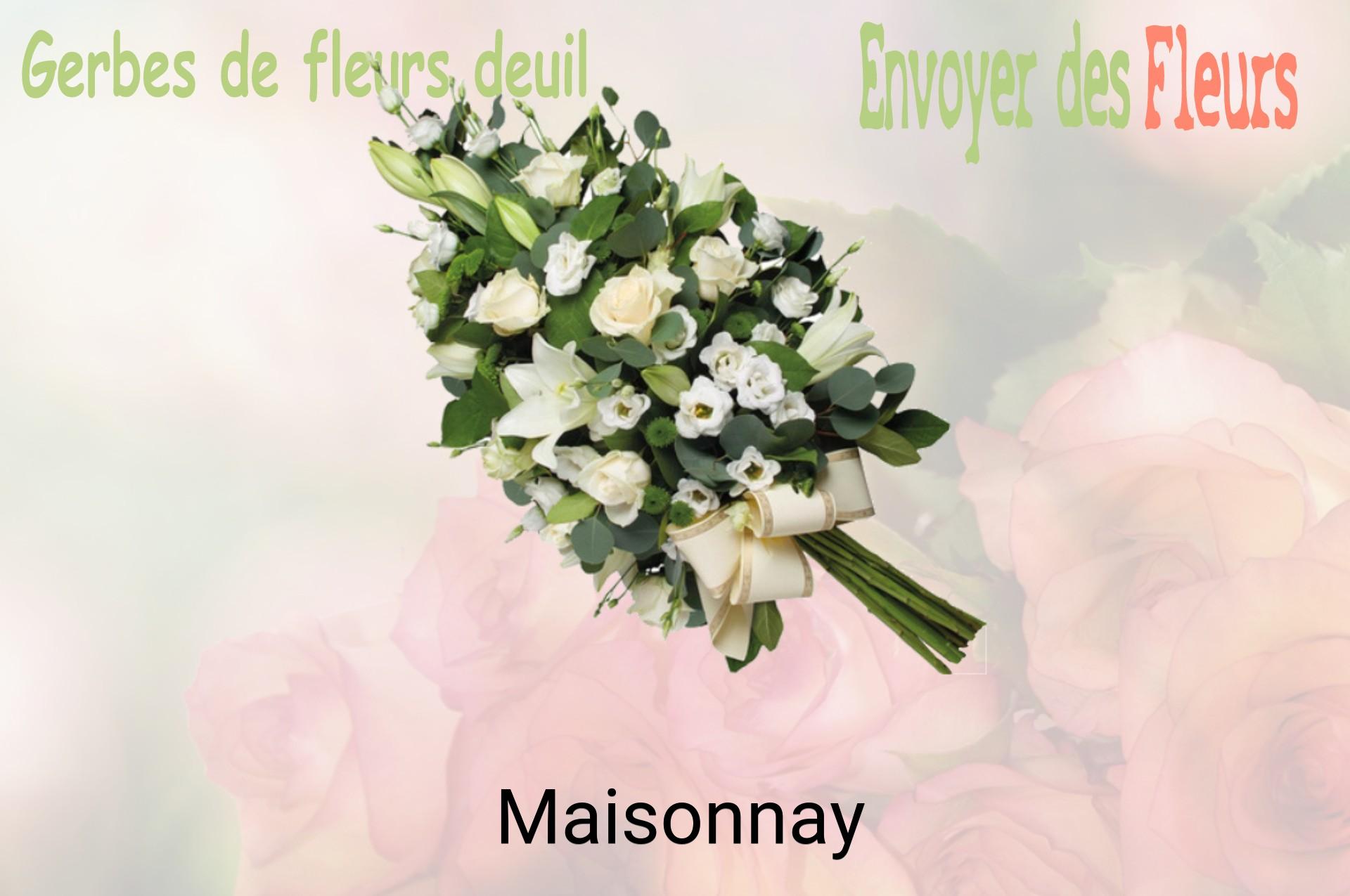 Gerbe de fleurs de deuil livrée à Maisonnay